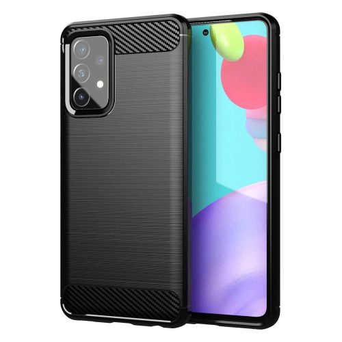 Carbon Case Flexible Cover TPU Cover for Samsung Galaxy A52s 5G / A52 5G / A52 4G black