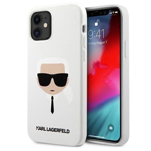 Karl Lagerfeld KLHCP12SSLKHWH iPhone 12 mini 5,4" biały/white hardcase Silicone Karl's Head