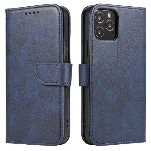 Magnet Case elegant bookcase type case with kickstand for Samsung Galaxy A42 5G blue