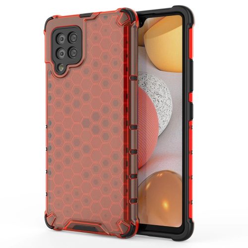 Honeycomb Armor Szilikon Tok TPU Bumper Samsung Galaxy A42 5G Piros