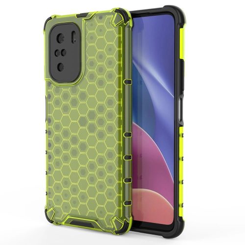 Honeycomb Armor Szilikon Tok TPU Bumper Xiaomi Redmi K40 Pro+ / K40 Pro / K40 / Poco F3 Zöld