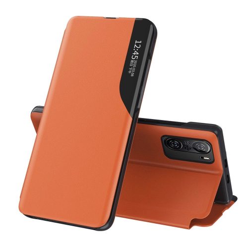 Eco Leather View Case Elegant Flip Cover Case with Stand Function Xiaomi Redmi K40 Pro + / K40 Pro / K40 / Poco F3 Orange