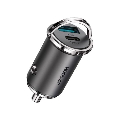 Joyroom fast car charger USB Type C / USB 45 W 5 A Power Delivery Quick Charge 3.0 AFC SCP gray (C-A35)