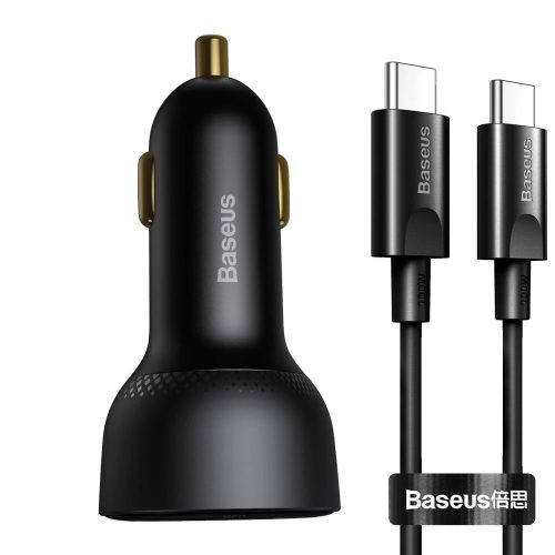 Baseus Superme fast car charger USB / USB Type C 100W PPS Quick Charge Power Delivery + USB cable Type C 100W (20V/5A) 1m black (TZCCZX-01)