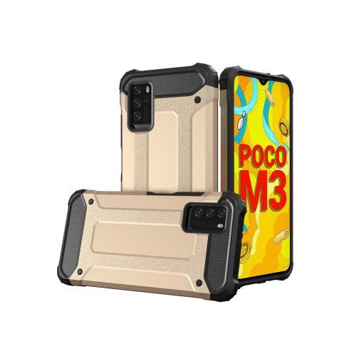 Hybrid Armor Ütésálló Tok Tough Rugged Xiaomi Redmi Note 10 5G / Poco M3 Pro Arany