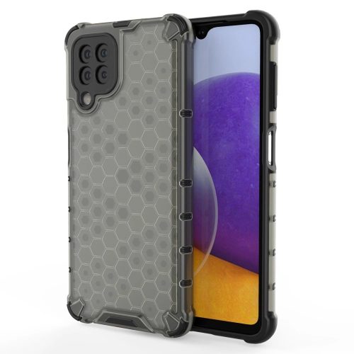 Honeycomb Armor Szilikon Tok TPU Bumper Samsung Galaxy A22 4G Fekete