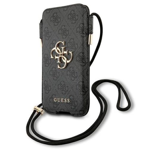 Guess Torebka na telefon GUHCP12L4GPSGR 6,7" szary/grey 4G Metal Logo