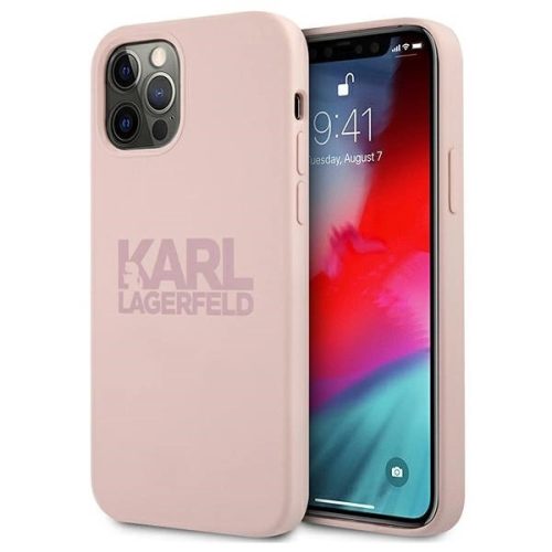 Karl Lagerfeld KLHCP12LSTKLTLP iPhone 12 Pro Max 6,7" Silicone Stack Logo różowy/pink