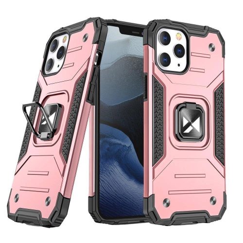 Wozinsky Ring Armor Case Kickstand Tough Rugged Cover for iPhone 13 mini rose