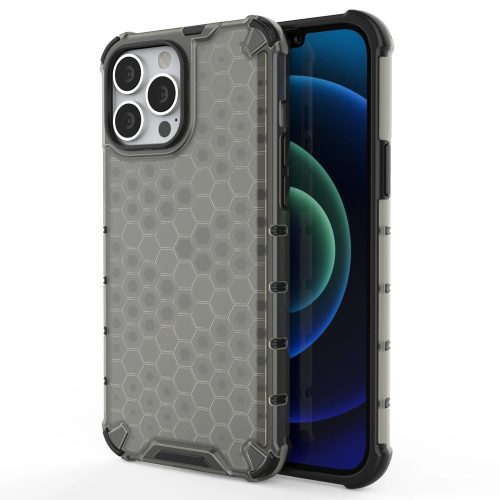 Honeycomb Armor Szilikon Tok TPU Bumper iPhone 13 Pro Max Fekete