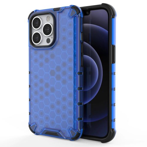 Honeycomb Armor Szilikon Tok TPU Bumper iPhone 13 Pro Kék