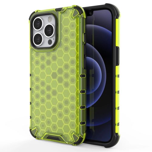 Honeycomb Armor Szilikon Tok TPU Bumper iPhone 13 Pro Zöld