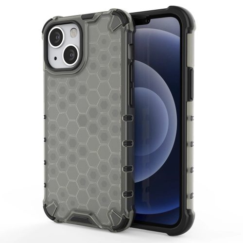 Honeycomb Armor Szilikon Tok TPU Bumper iPhone 13 mini Fekete