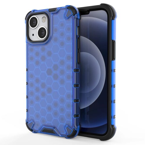 iPhone 13 mini Szilikon Tok Ütésállókivitel Honeycomb Armor TPU Kék