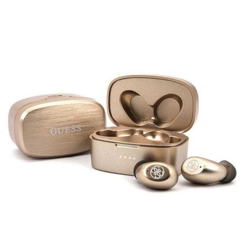 Guess GUTWSJL4GGO TWS Bluetooth headphones + gold/gold 4G docking station