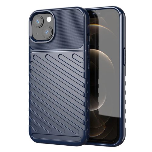 Thunder Szilikon Tok Flexible Tough Rugged Cover TPU Szilikon Tok iPhone 13 Sötétkék