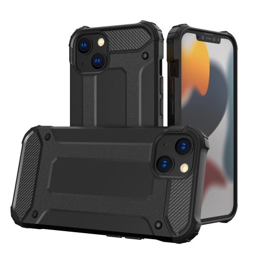 Hybrid Armor Ütésálló Tok Tough Rugged iPhone 13 Fekete