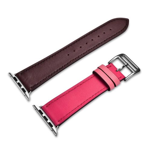 iCarer strap band bracelet for Apple Watch 49mm / 45mm / 44mm / 42mm brown-pink (RIW120-PC)