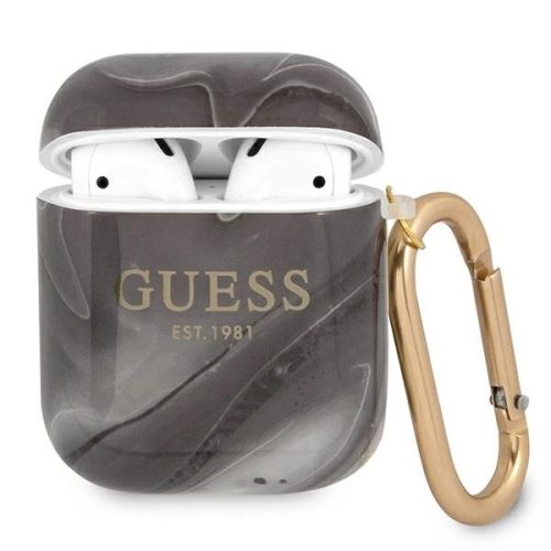 Guess GUA2UNMK AirPods cover black/black Marble Collection