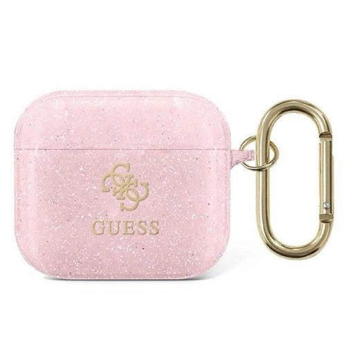 Guess GUA3UCG4GP AirPods 3 cover pink/pink Glitter Collection