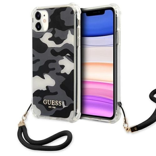 Guess GUHCN61KSARBK iPhone 11 6.1" / Xr black/black hardcase Camo Collection