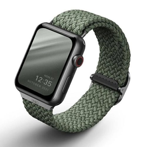 Uniq strap Aspen Apple Watch 44/42 / 45mm Series 4/5/6/7/8 / SE / SE2 Braided green / cypress green