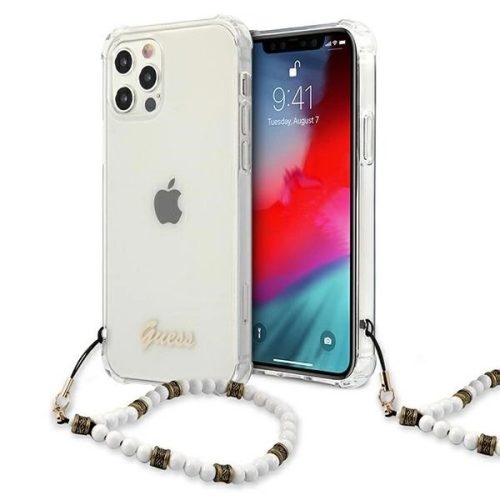 Guess GUHCP12LKPSWH iPhone 12 Pro Max 6.7" Transparent Hardcase White Pearl