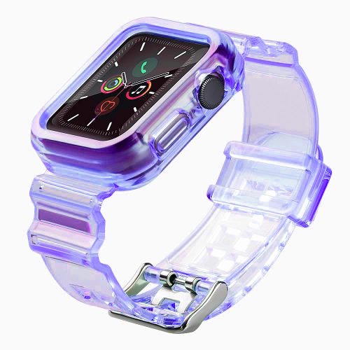 Strap Light Set replacement band strap case for Watch 6 44mm / Watch 5 44mm / Watch 4 44mm / Watch SE 44mm purple