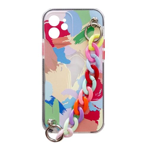 Color Chain Case gel flexible elastic case cover with a chain pendant for iPhone 8 Plus / iPhone 7 Plus multicolour