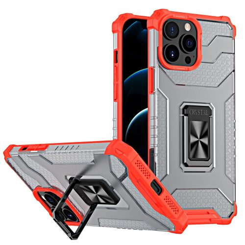 Crystal Ring Case Kickstand Tough Rugged Cover for iPhone 11 Pro red