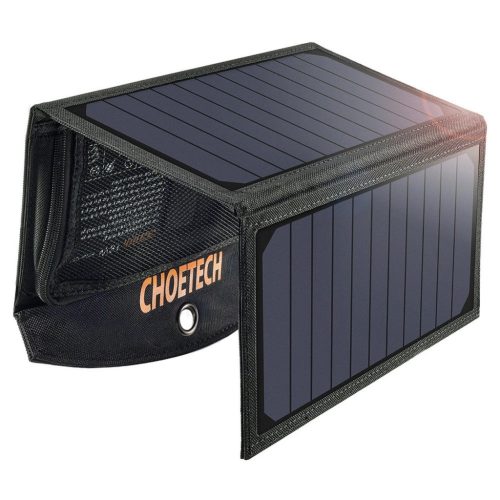 Choetech SC001 solar foldable charger 19W 2x USB-A - black