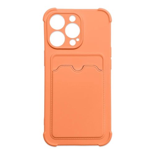 Card Armor Case Pouch Cover for iPhone 11 Pro Max Card Wallet Silicone Air Bag Armor Cover Orange