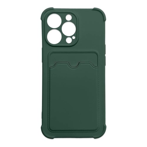 Card Armor Case Pouch Cover for iPhone 12 Pro Card Wallet Silicone Air Bag Armor Green