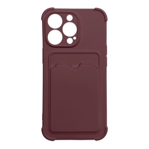 Card Armor Case Pouch Cover for iPhone 13 Pro Card Wallet Silicone Air Bag Armor Case Raspberry