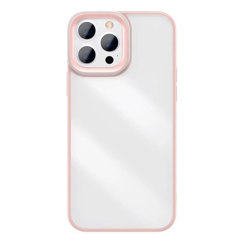 Baseus Crystal Phone Case Armor Case for iPhone 13 Pro with Gel Frame pink (ARJT001004)