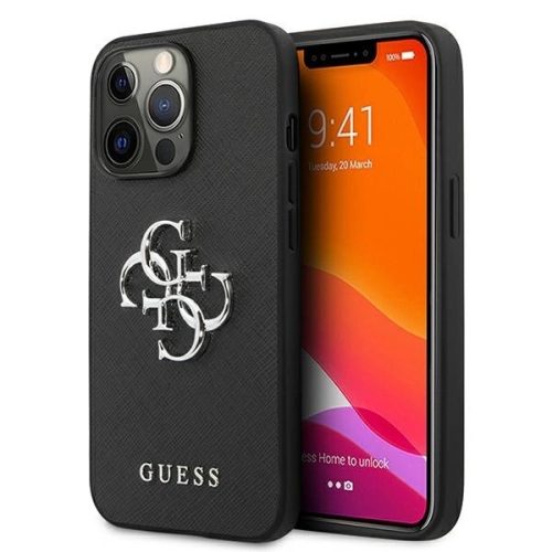 Guess GUHCP13XSA4GSBK iPhone 13 Pro Max 6.7" black/black hardcase Saffiano 4G Metal Logo