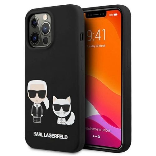 Karl Lagerfeld KLHCP13LSSKCK iPhone 13 Pro / 13 6.1" hardcase black/black Silicone Karl & Choupette