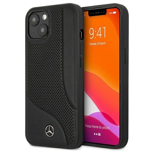 Mercedes MEHCP13SCDOBK iPhone 13 mini 5,4" czarny/black hardcase Leather Perforated Area