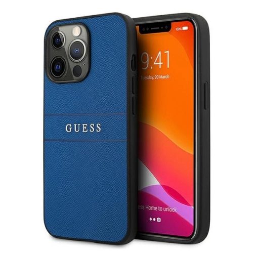 Guess GUHCP13LPSASBBL iPhone 13 Pro / 13 6.1" blue/blue Saffiano Strap