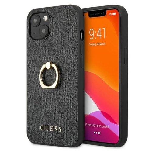 Guess GUHCP13S4GMRGR iPhone 13 mini 5.4" gray/grey hardcase 4G with ring stand