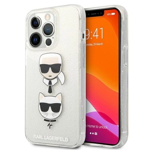 Karl Lagerfeld KLHCP13LKCTUGLS iPhone 13 Pro / 13 6,1" srebrny/silver hardcase Glitter Karl's & Choupette