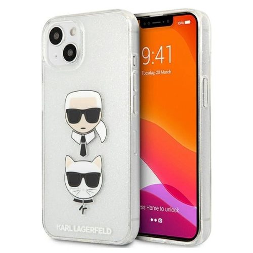 Karl Lagerfeld KLHCP13SKCTUGLS iPhone 13 mini 5,4" srebrny/silver hardcase Glitter Karl's & Choupette