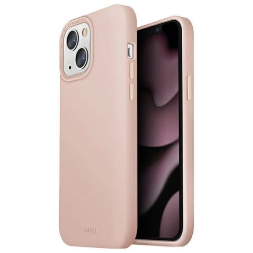 UNIQ etui Lino Hue iPhone 13 6,1" różowy/blush pink MagSafe