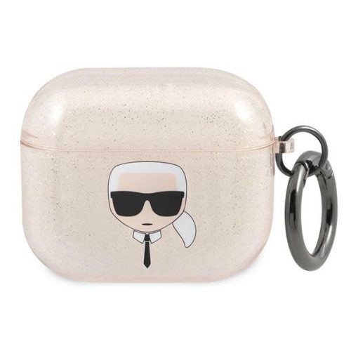 Karl Lagerfeld KLA3UKHGD AirPods 3 cover złoty/gold Glitter Karl's Head