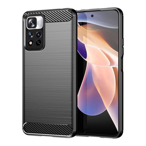 Carbon Case flexible case cover Xiaomi Redmi Note 11 Pro+ 5G (China) / 11 Pro 5G (China) / Mi11i HyperCharge / Poco X4 NFC black