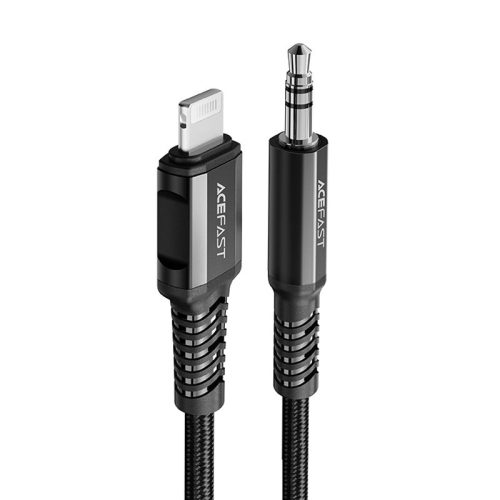 Acefast audio cable MFI Lightning - 3.5mm mini jack (male) 1.2m, AUX black (C1-06 black)