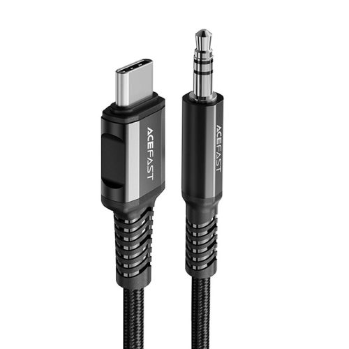 Acefast audio cable USB Type C - 3.5mm mini jack (male) 1.2m, AUX black (C1-08 black)