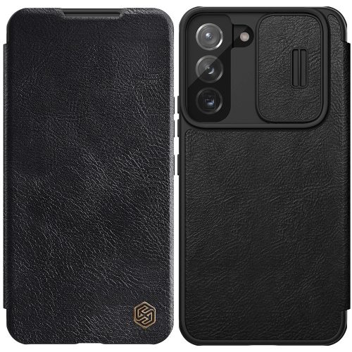 Nillkin Qin Leather Pro Case Case for Samsung Galaxy S22+ (S22 Plus) Camera Protector Holster Cover Flip Case Black