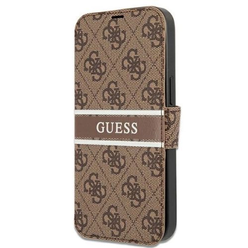 Guess GUBKP13S4GDBR iPhone 13 mini 5.4" brown/brown book 4G Stripe