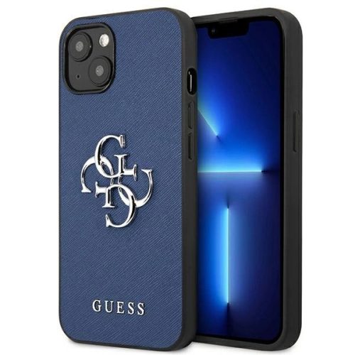 Guess GUHCP13SSA4GSBL iPhone 13 mini 5.4" blue/blue hardcase Saffiano 4G Metal Logo